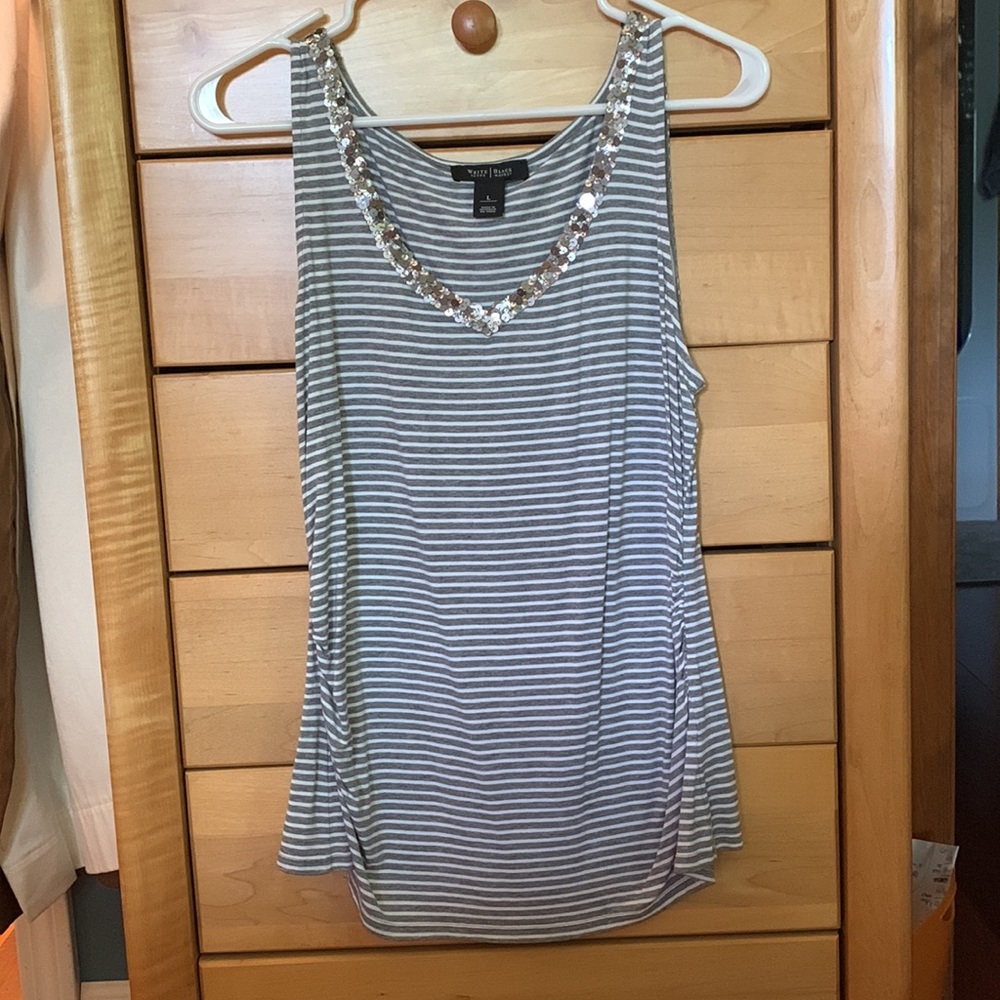 White House Black Market tank with sequins